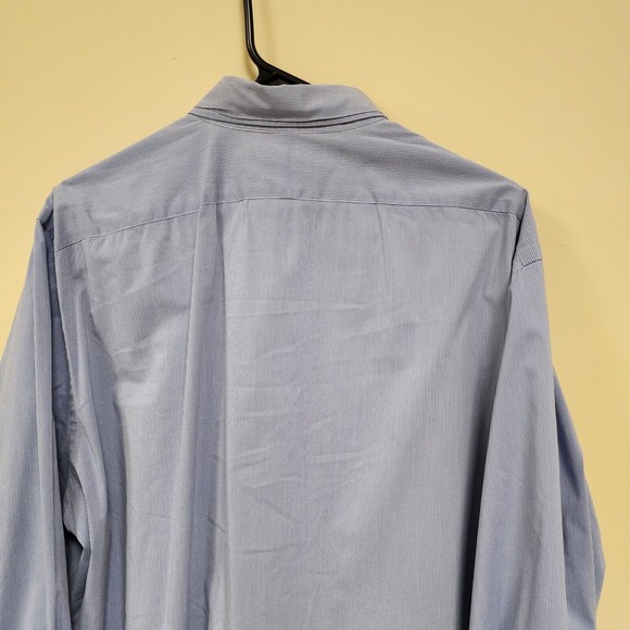 Polo Ralph Lauren Shirt Men Large Sky Blue Striped Warwick Button Down - Picture 8 of 14